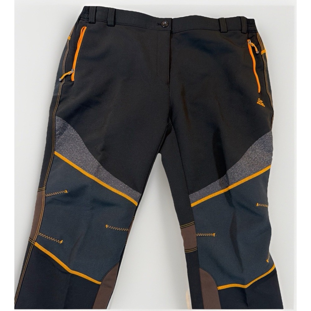 Kolping Mens Brown Belted Active Hiking Camping Outdoor Pants Size 3XL